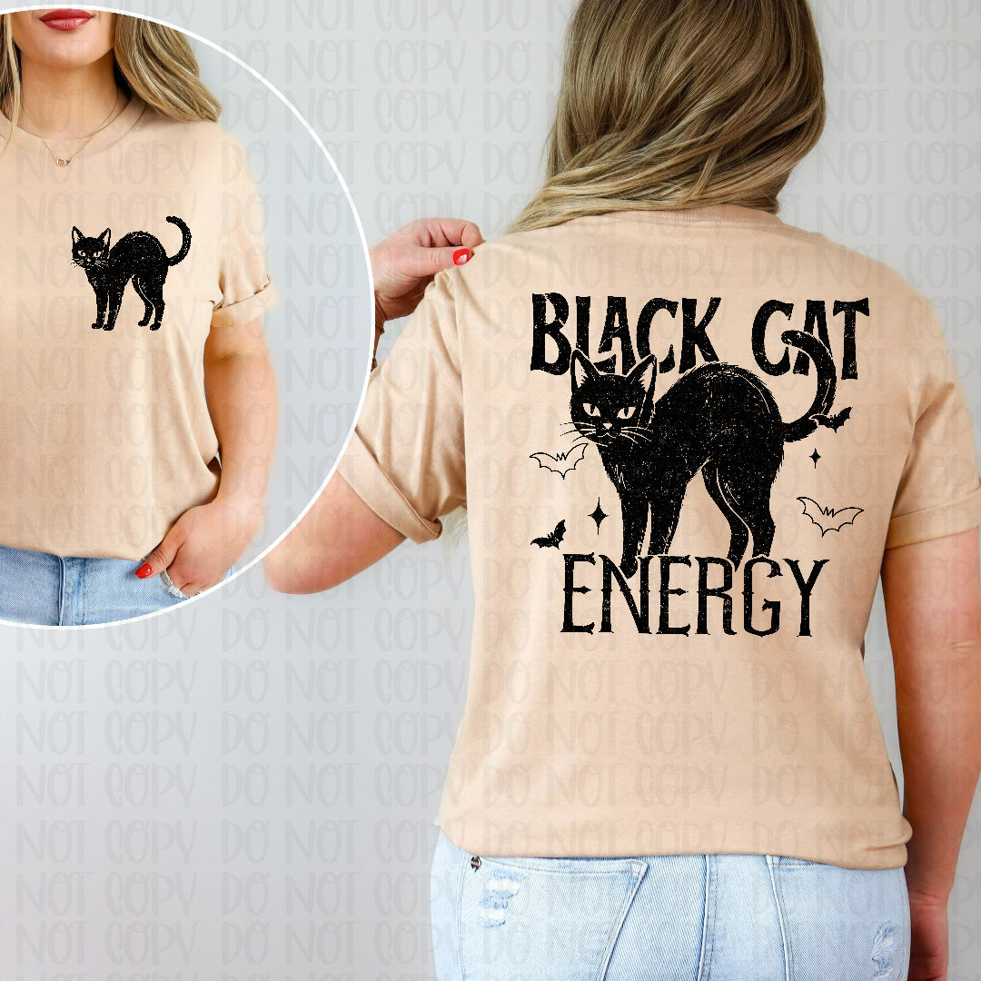 Black cat (FRONT ONLY) (Scarlow) DTF Transfer