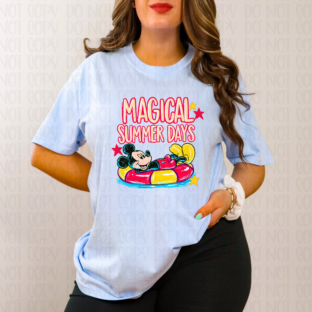 Magical summer days boy mouse (SSD) DTF Transfer