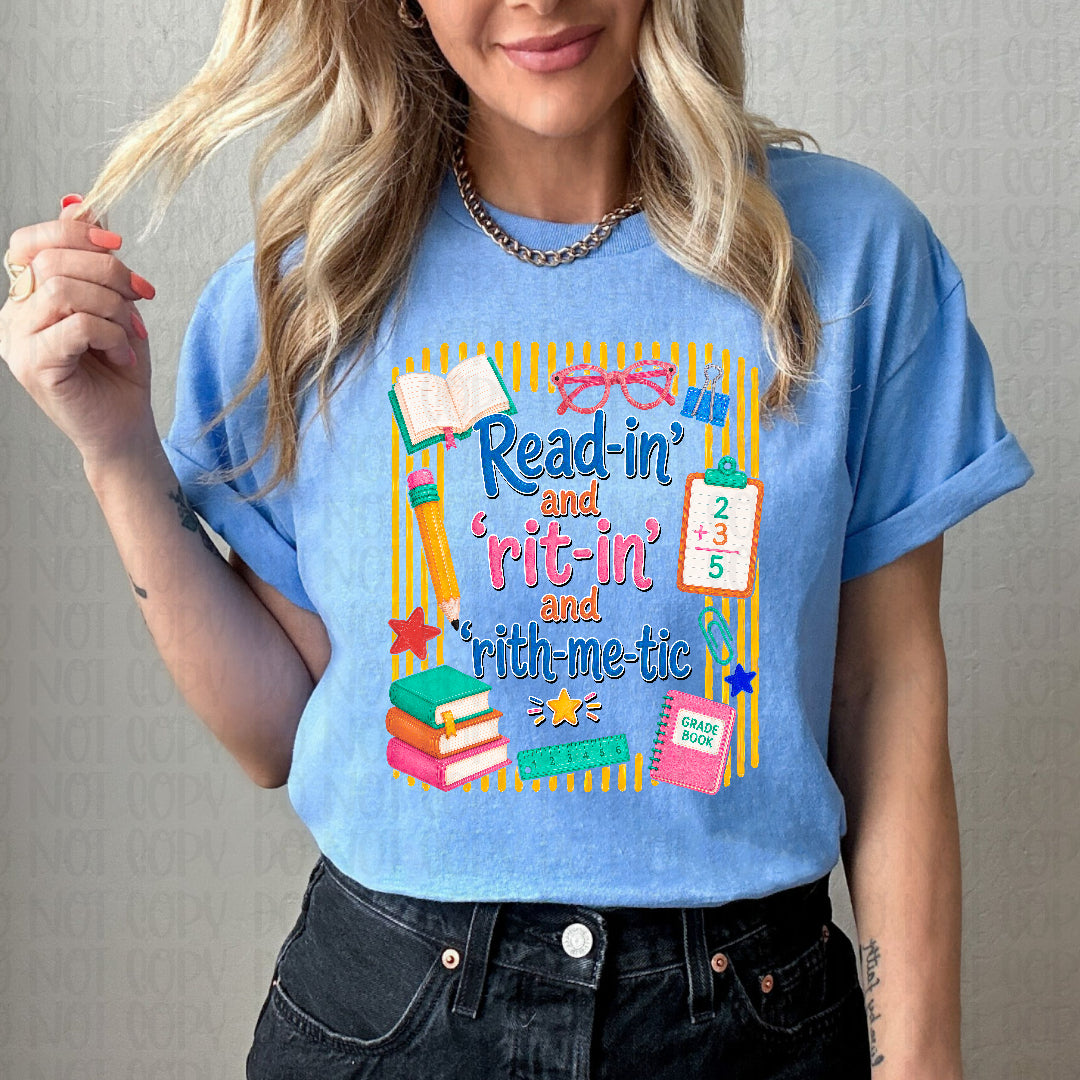 read-in' rit-in' and rith-me-tic' (Texas Gal) DTF transfer