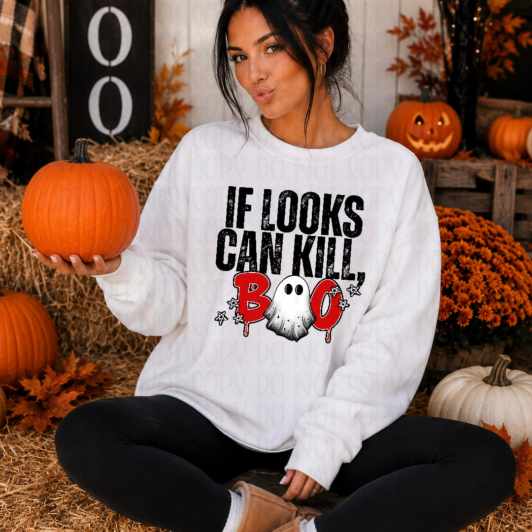 If looks can kill, boo (Texan) DTF Transfer