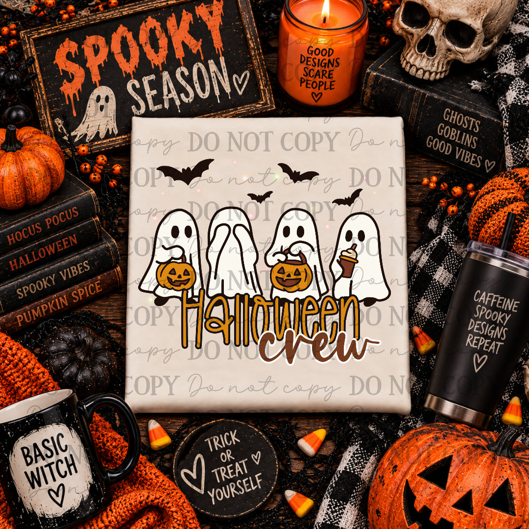 Halloween Crew- 4 Ghosts (Wildflower Wrangler) DTF Transfer