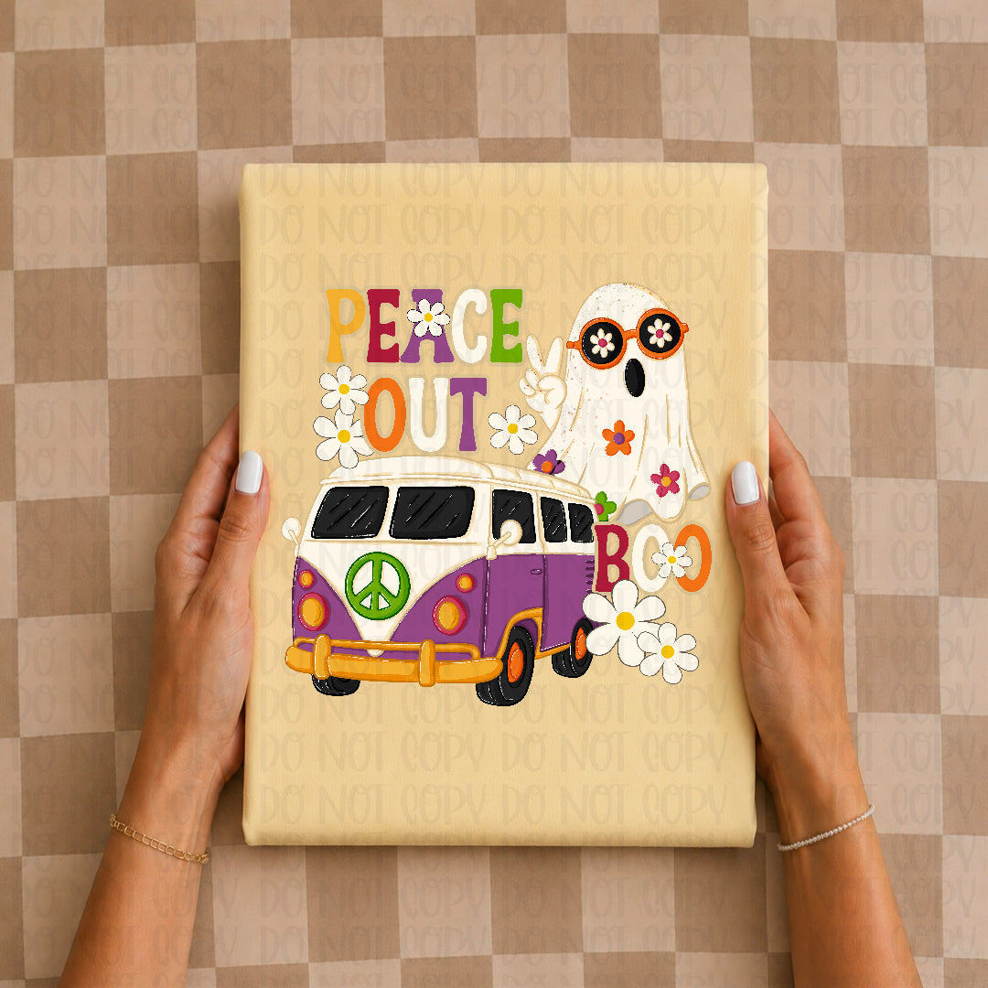 Peace out hippie van (Craft) DTF Transfer