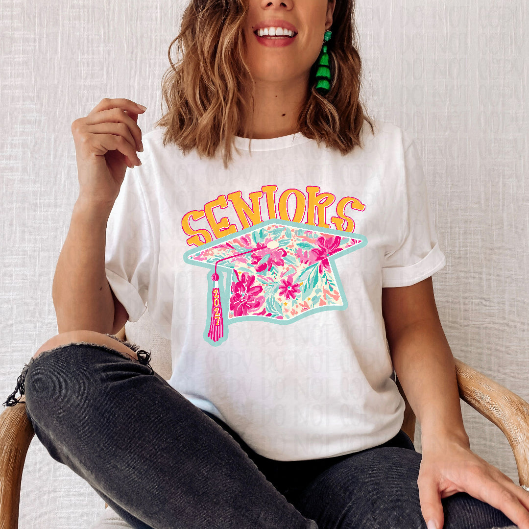 Seniors floral cap (Kayndi) DTF transfer