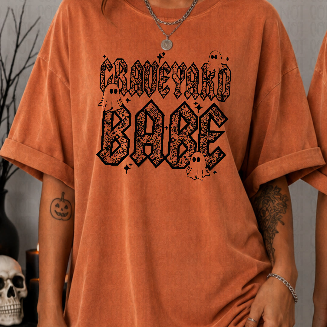 Graveyard babe faux lace filled (CMLD) DTF