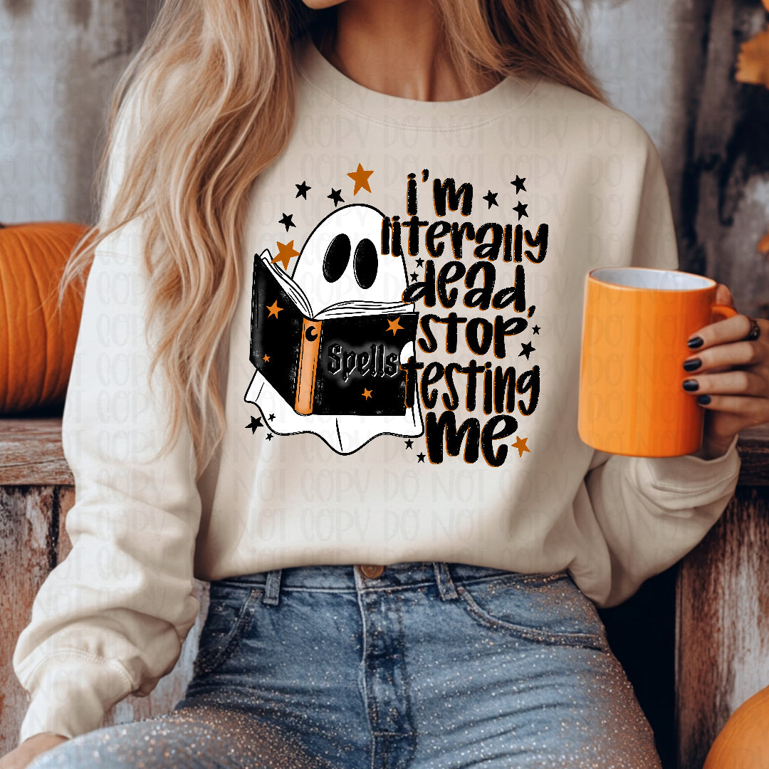 Stop testing me ghost (JBD) DTF Transfer