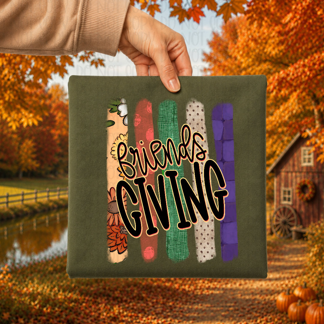 Friendsgiving stripes (Texas Gal) DTF transfer