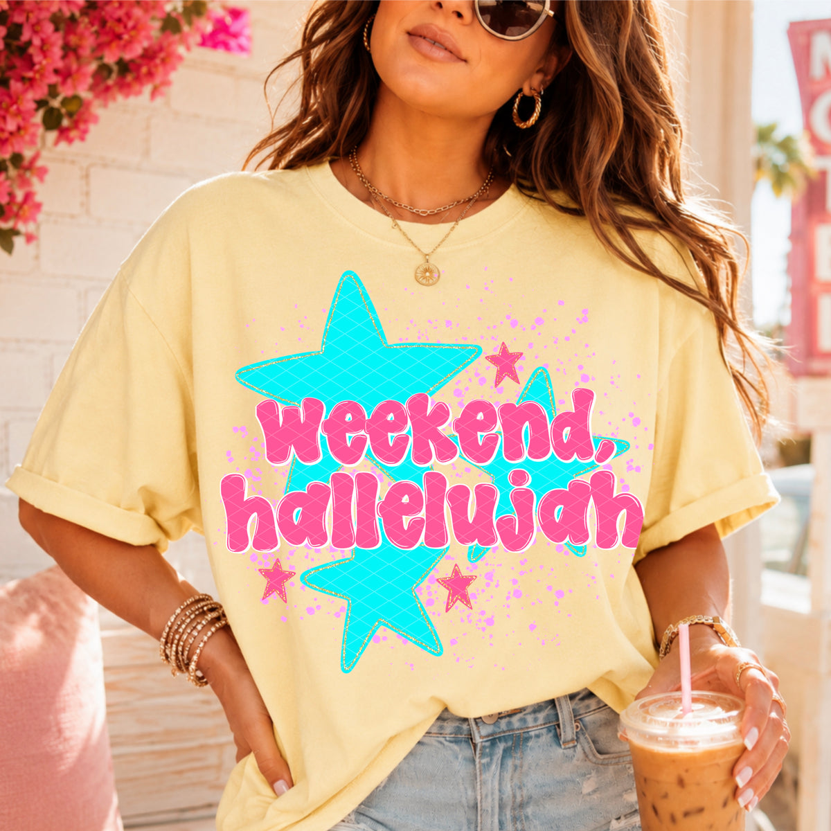 Weekend, hallelujah with stars (SDD) DTF Transfer