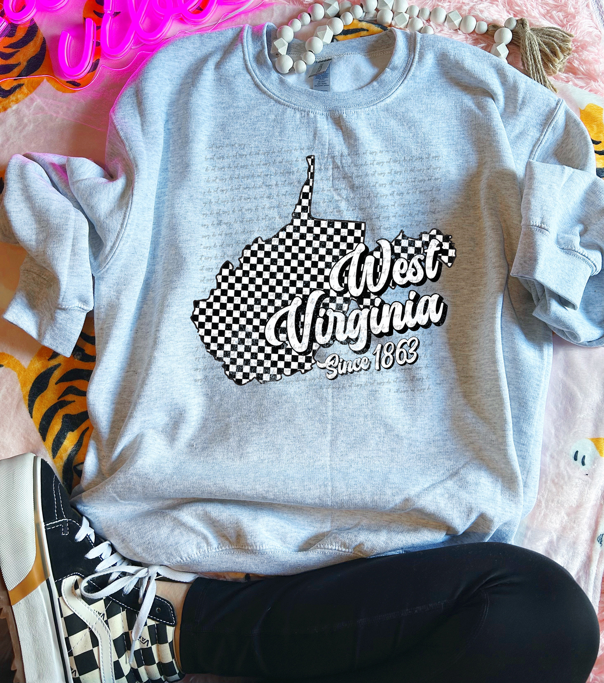 West Virginia Since 1863 Checkered Grunge 66762 DTF transfer