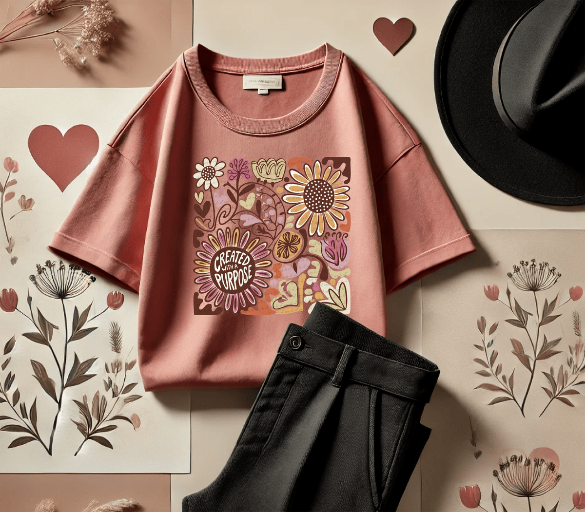 Western Floral Created With A Purpose 81844 DTF Transfer