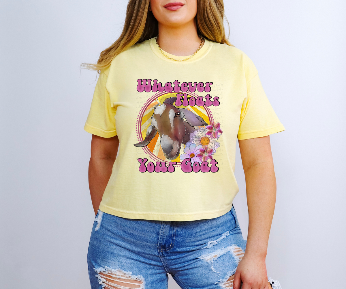 Whatever Floats Your Goat Circle Floral 115803 DTF TRANSFER