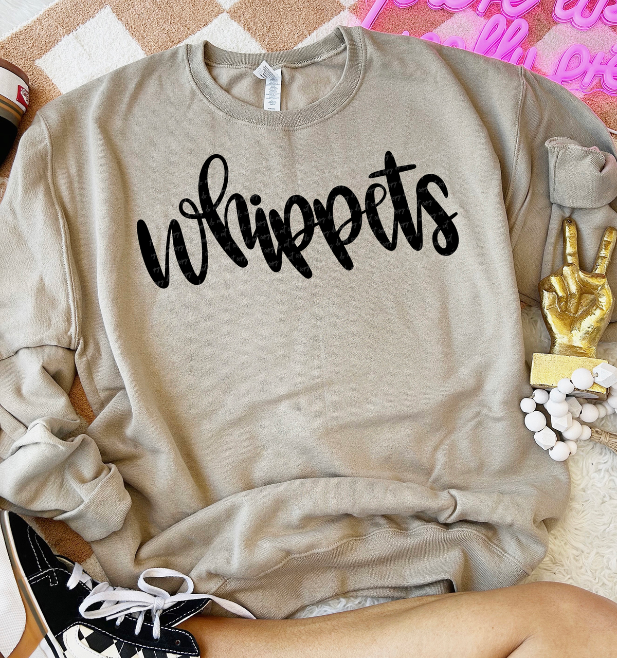 Whippets Hand Lettered 54178 DTF transfer