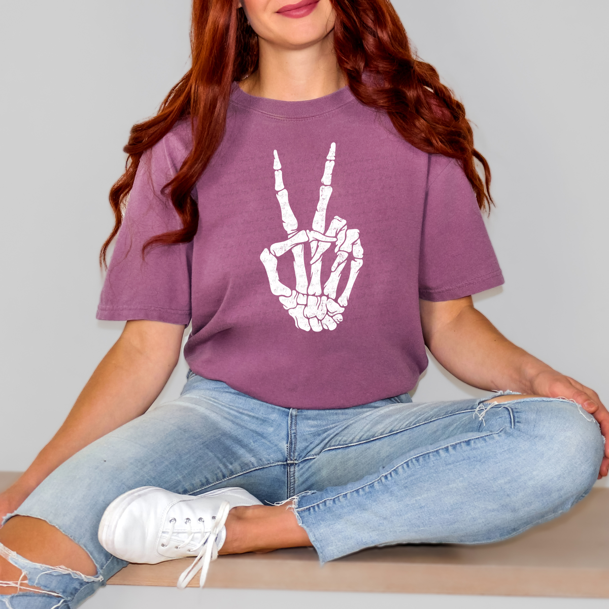 White Skellie Hand 111795 DTF transfer