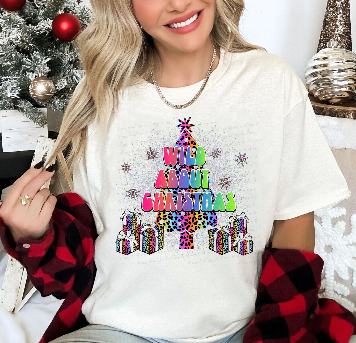 Wild About Christmas Tree Gifts Lisa F 114998 DTF transfer