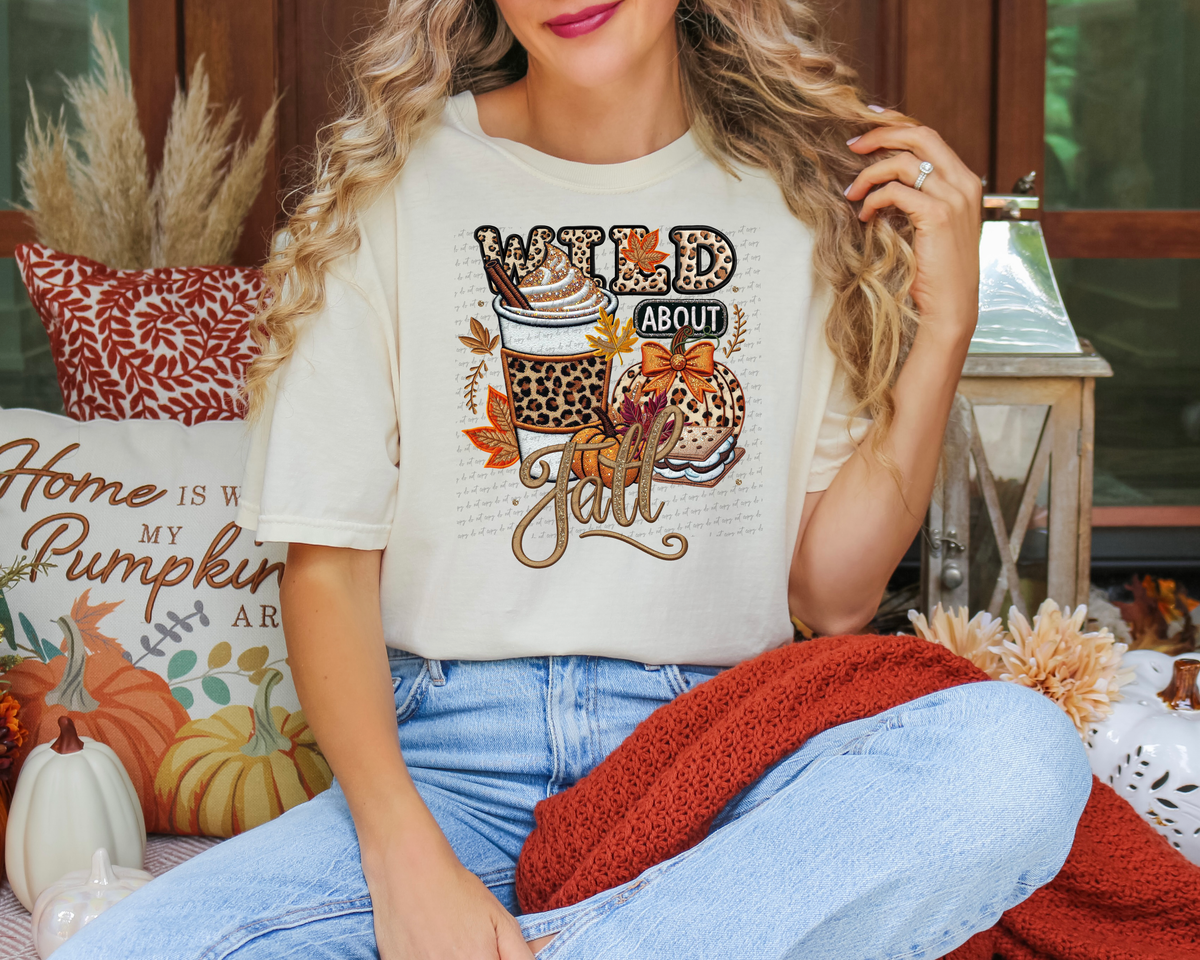 Wild About Fall Faux Embroidery 108414 DTF transfer