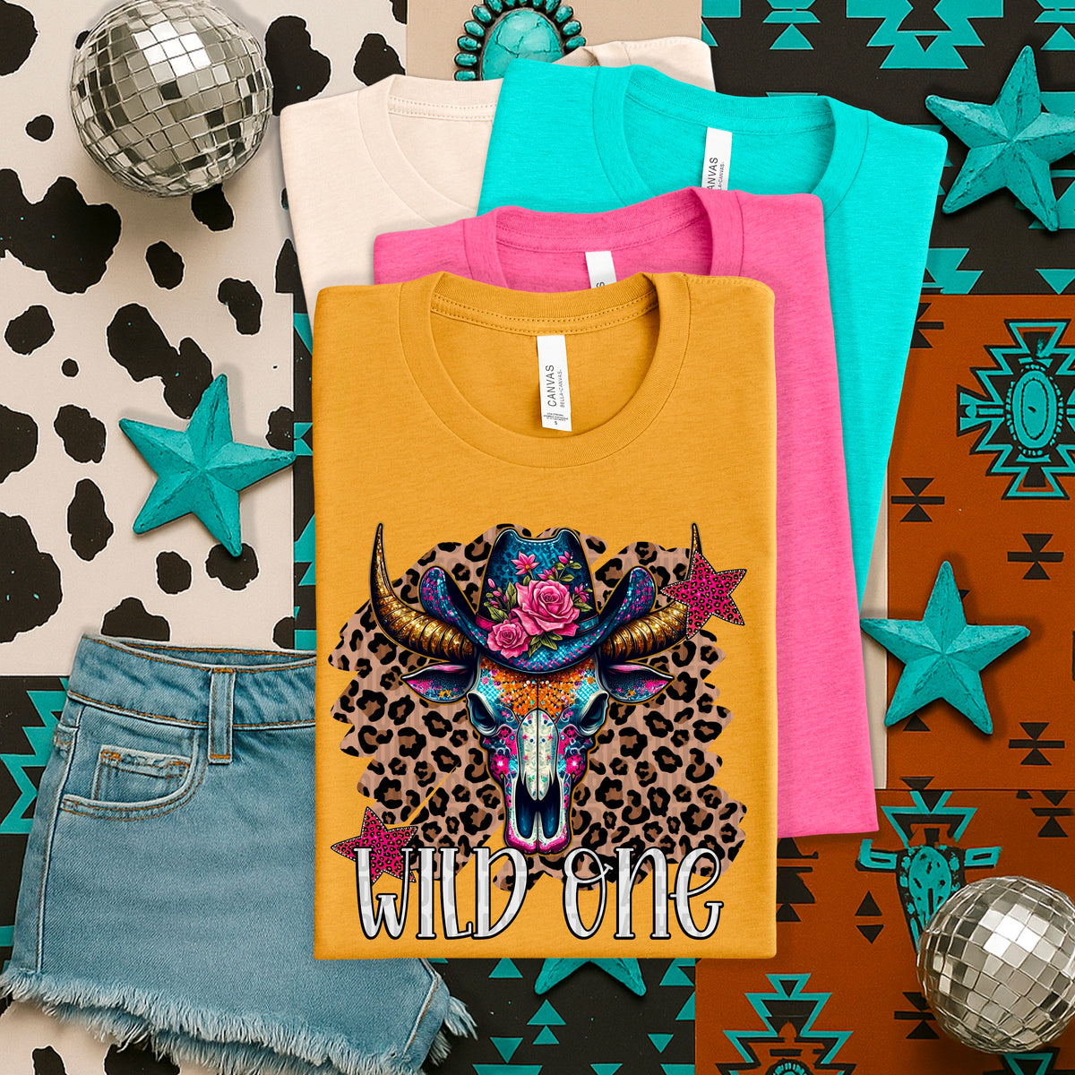 Wild One Boho Skull 104618 DTF transfer