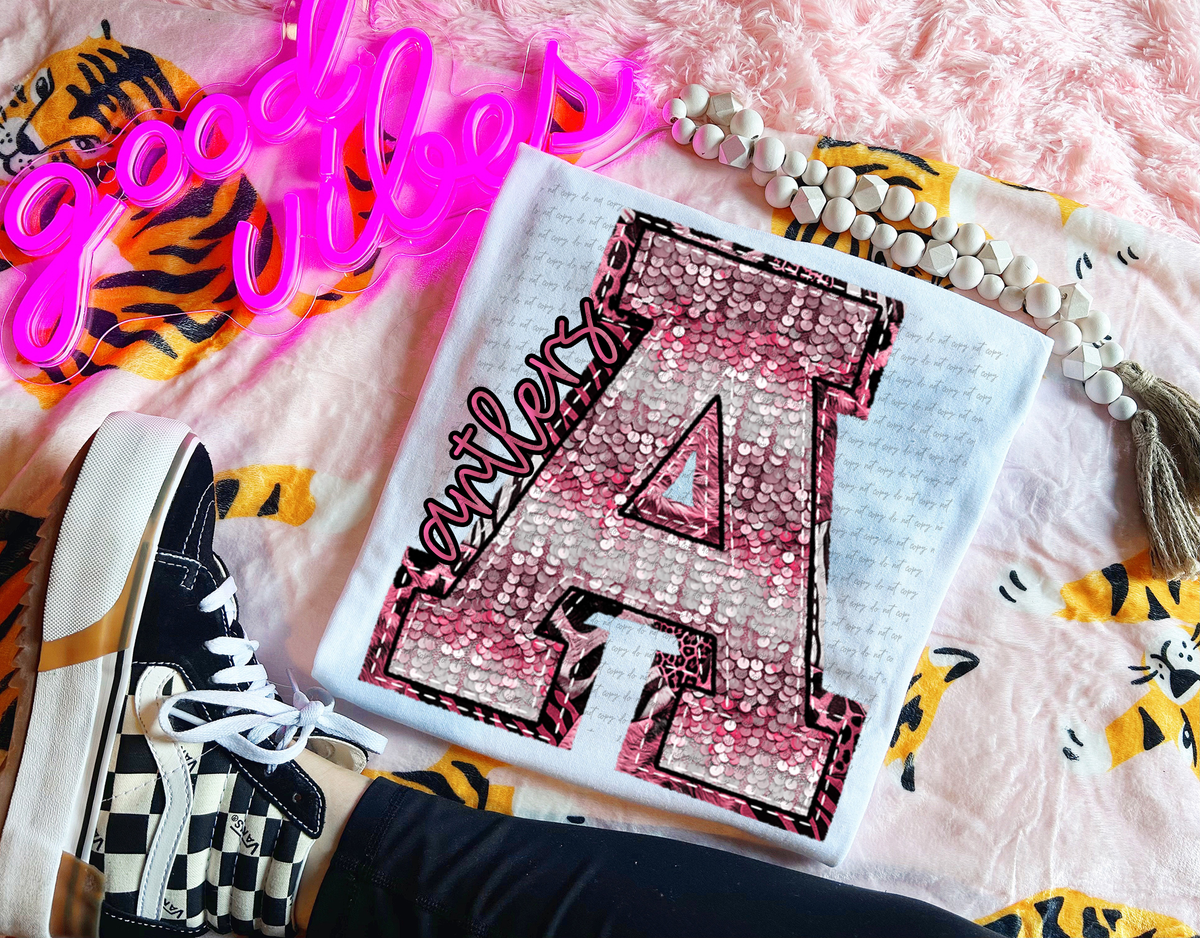 Wildpink Antlers A Sequins 74852 DTF Transfer