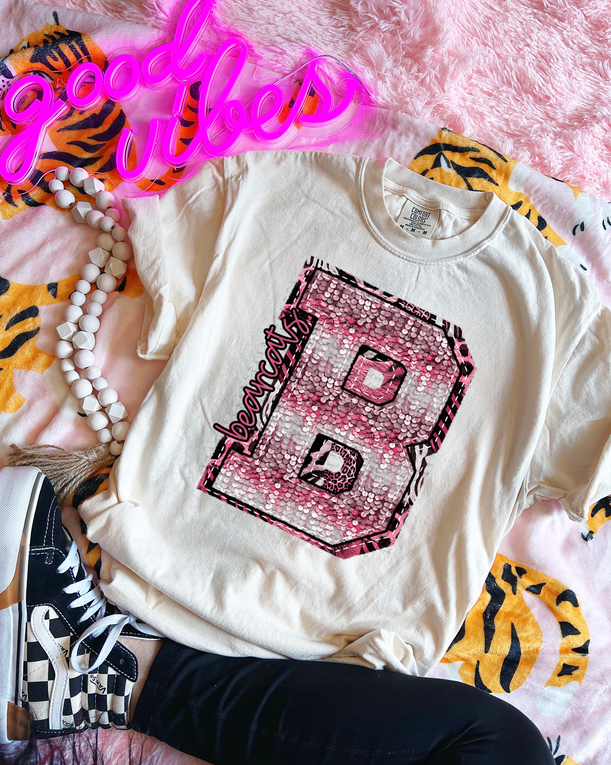 Wildpink Bearcats B Sequins 74854 DTF Transfer