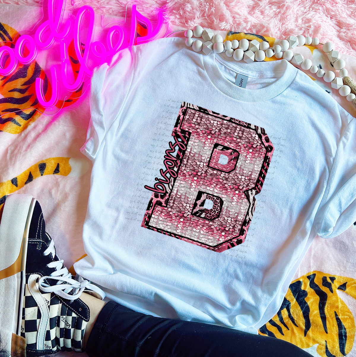 Wildpink Bisons B Sequins 74856 DTF Transfer