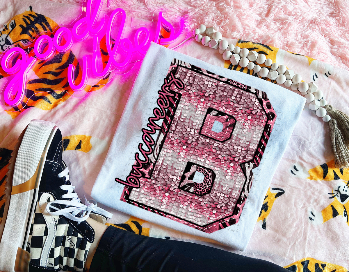 Wildpink Buccaneers B Sequins 74861 DTF Transfer