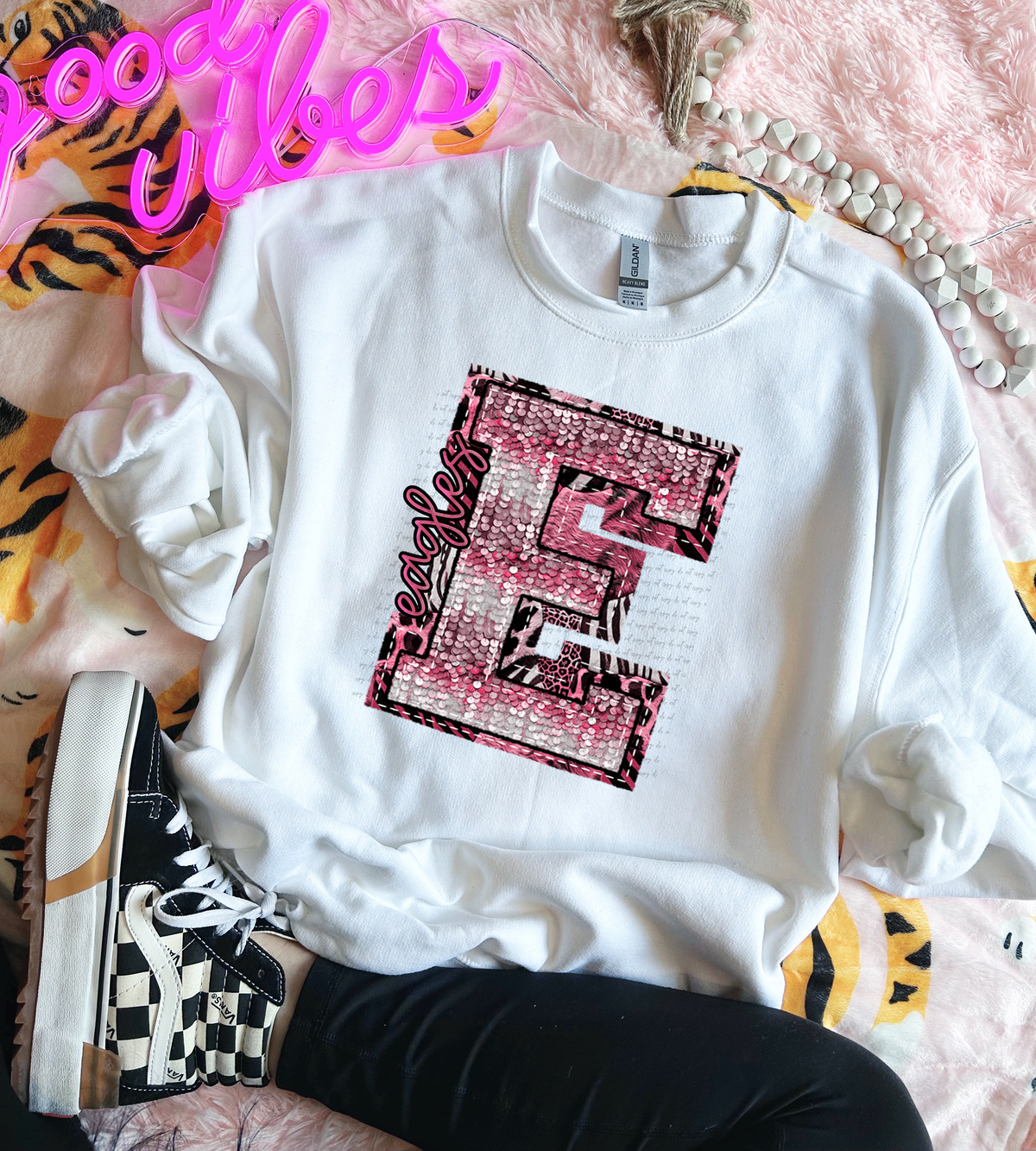 Wildpink Eagles E Sequins 74873 DTF Transfer