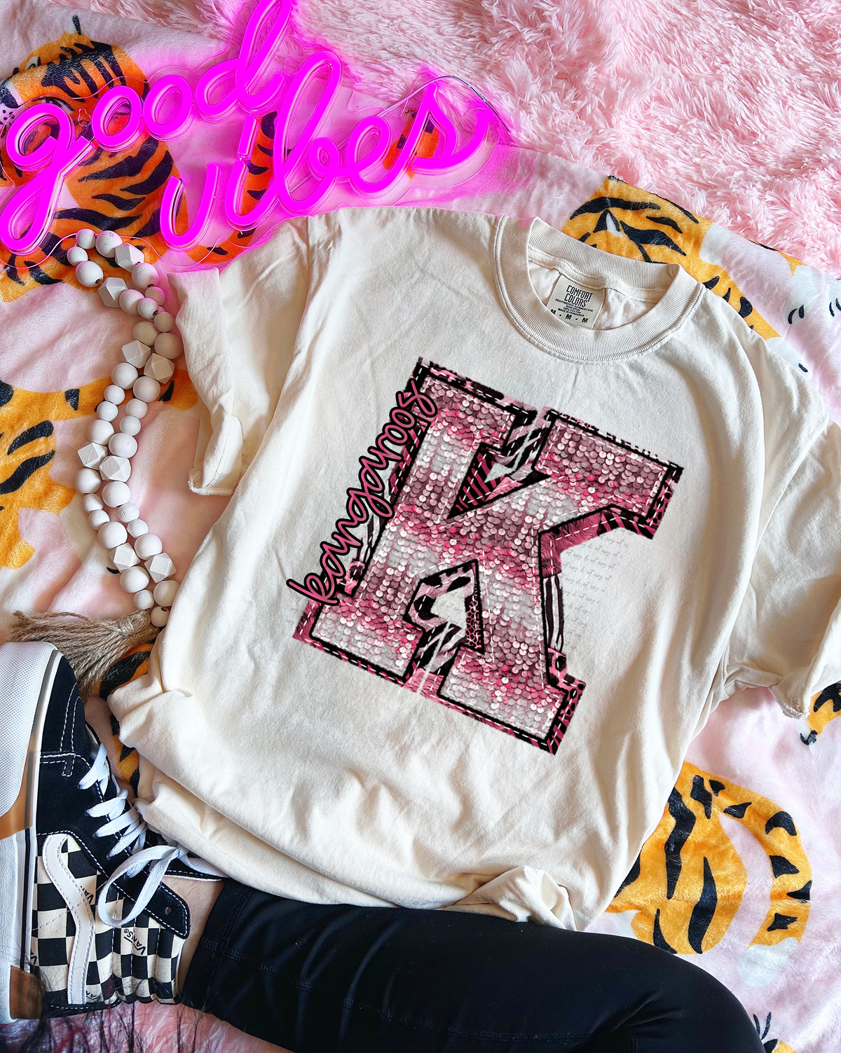 Wildpink Kangaroos K Sequins 74888 DTF Transfer