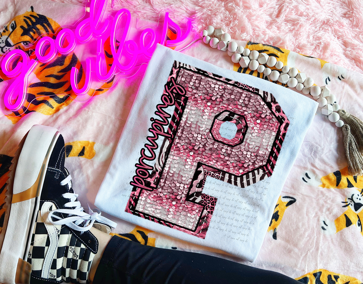 Wildpink Porcupines P Sequins 74904 DTF Transfer