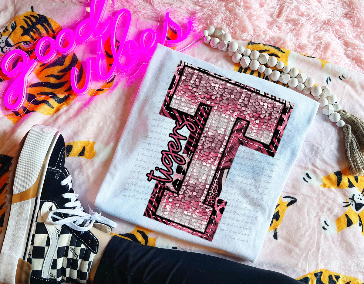 Wildpink Tigers T Sequins 74915 DTF Transfer