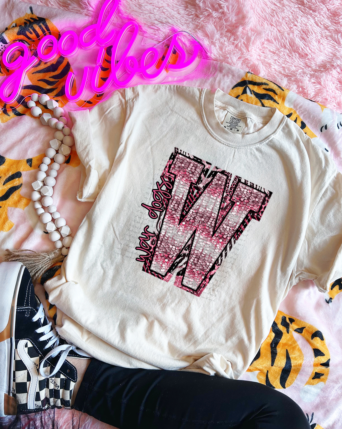 Wildpink War Dogs W Sequins 74919 DTF Transfer