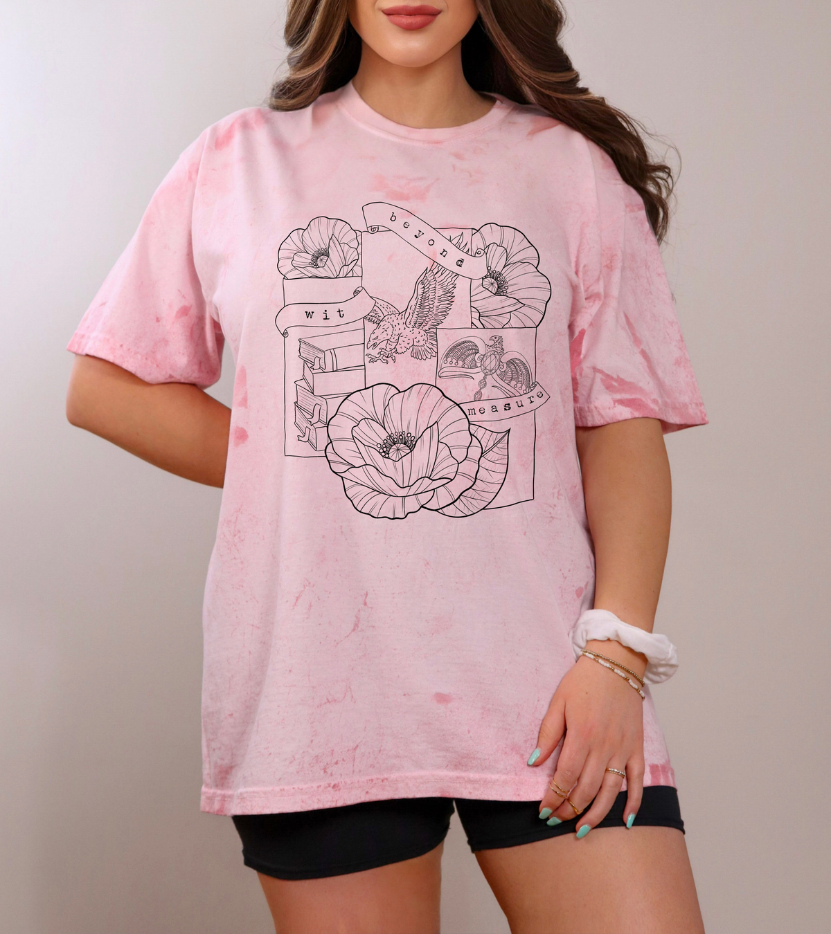 Wit Beyond Measure Raven Black Floral 115412 DTF transfer