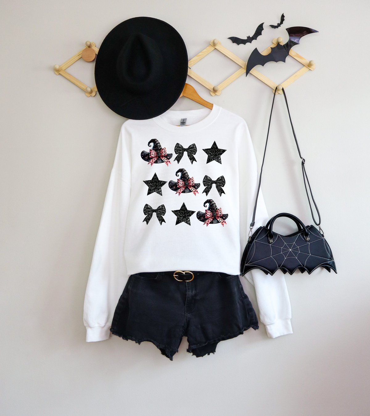 Witch Hat Bow Grid 59441 DTF transfer