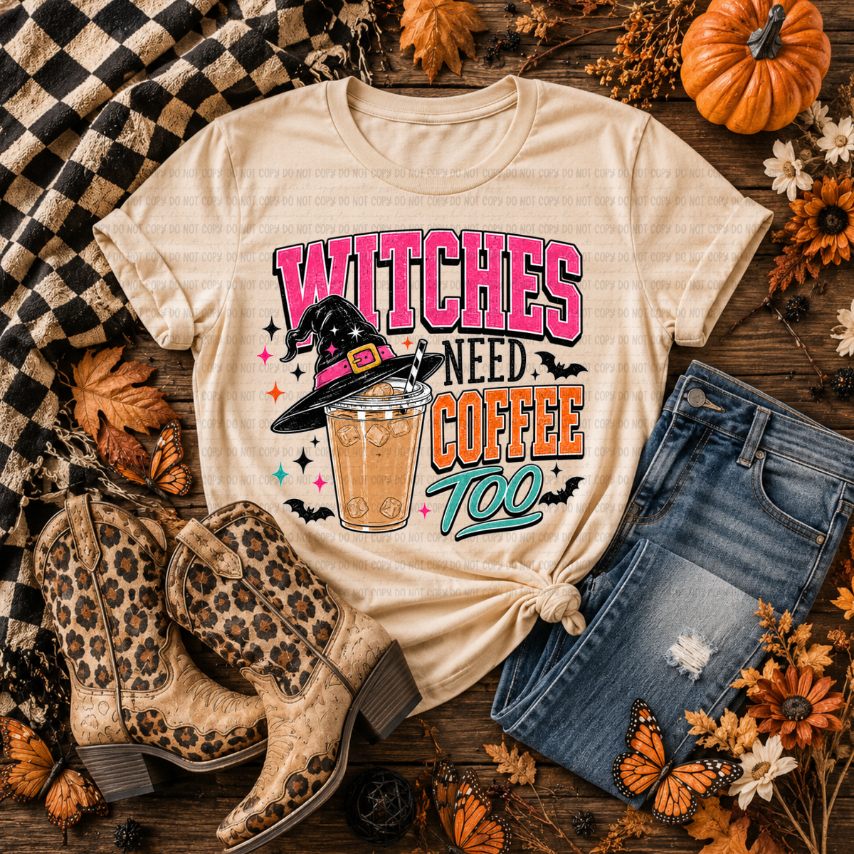 Witches need coffee too (Revel) DTF Transfer