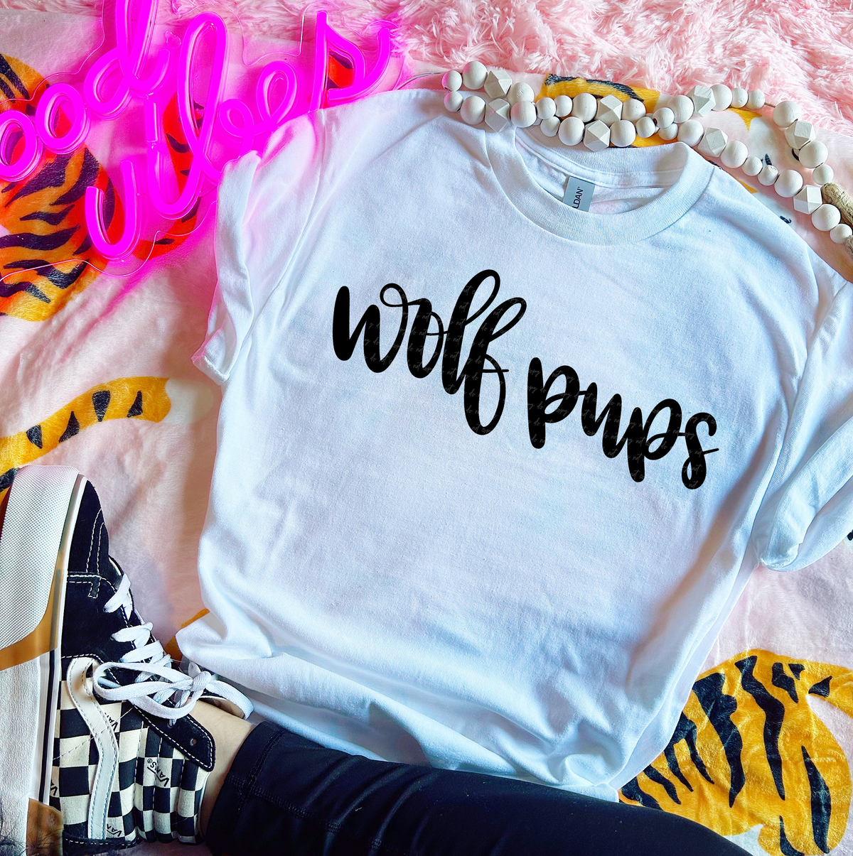 Wolf Pups Hand Lettered 54181 DTF transfer