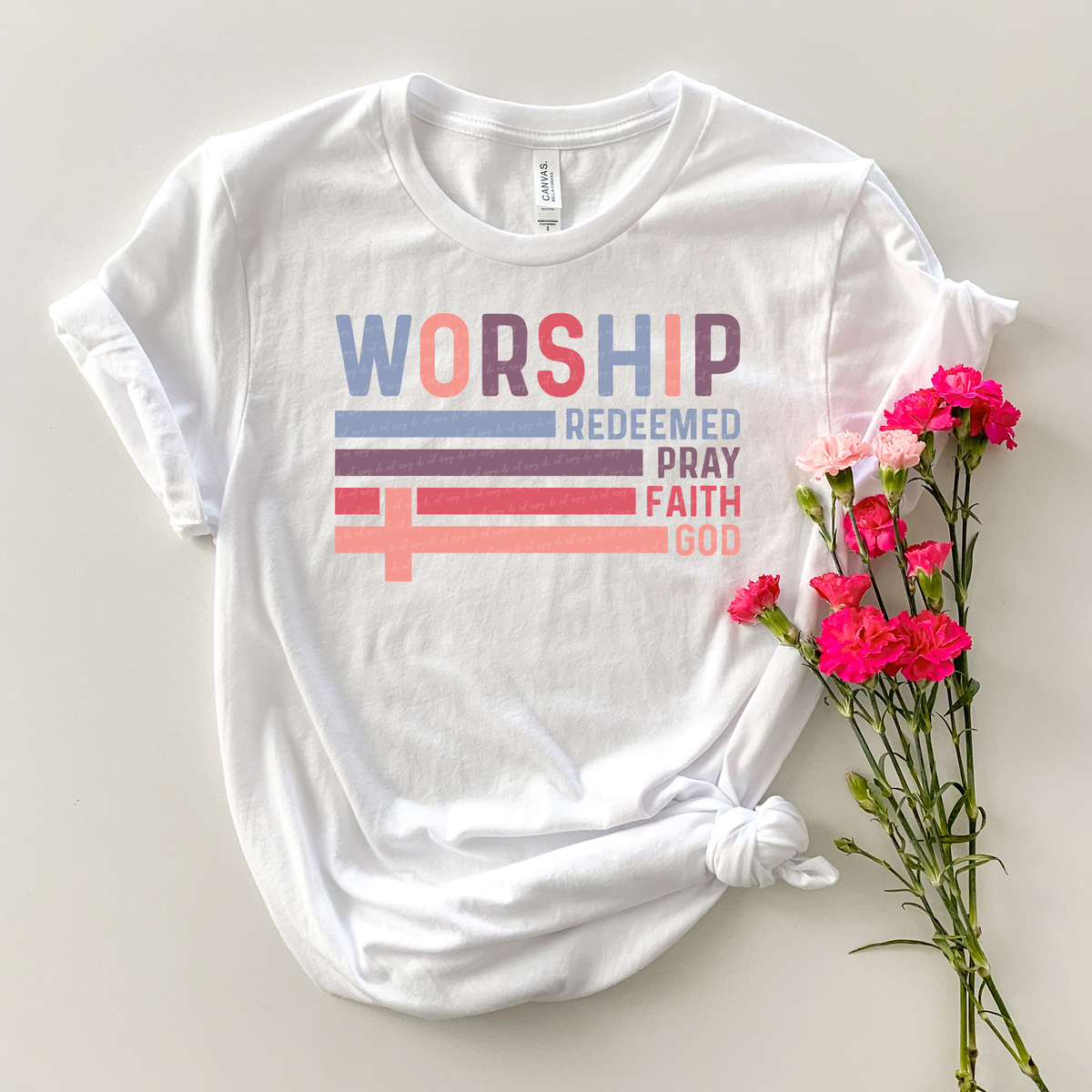 Worship Redeemed Pray Faith God Retro 76771 DTF Transfer