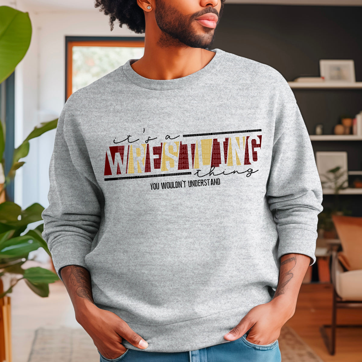 It's A Wrestling Thing *Maroon/Gold*  (SDD) DTF Transfer