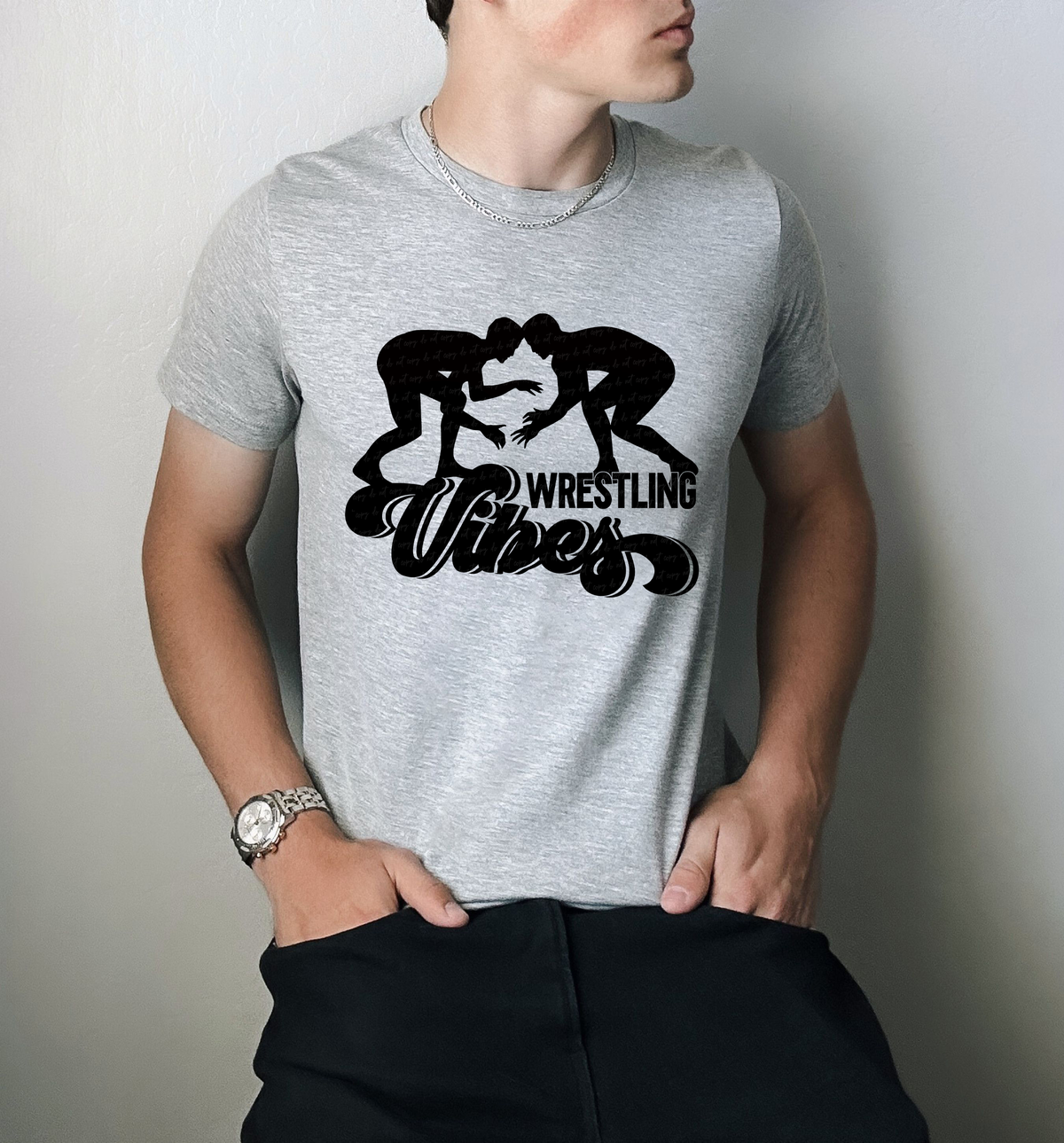 Wrestling Vibes Black Font 115952 DTF Transfer