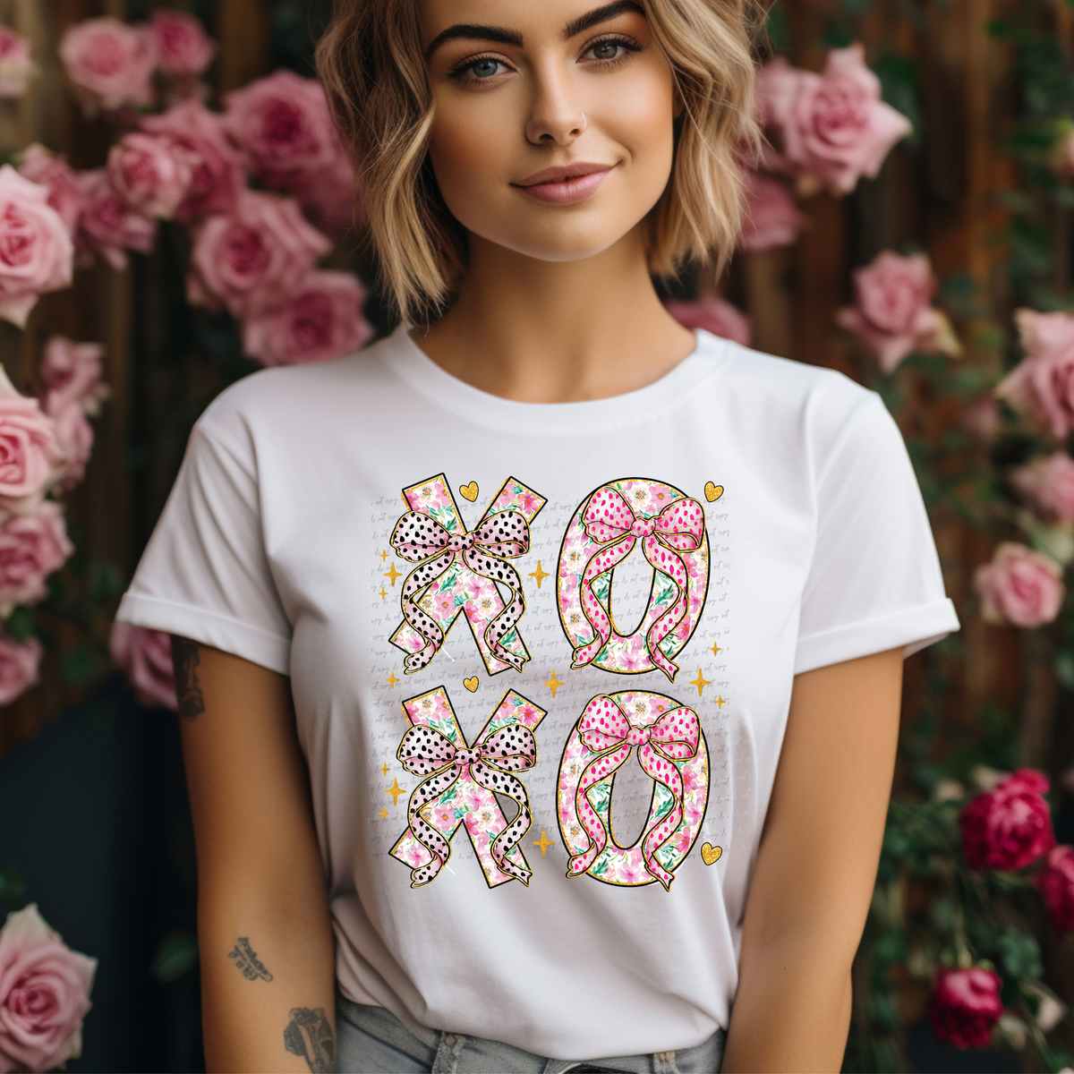 Xoxo Floral Pink 76772 DTF Transfer