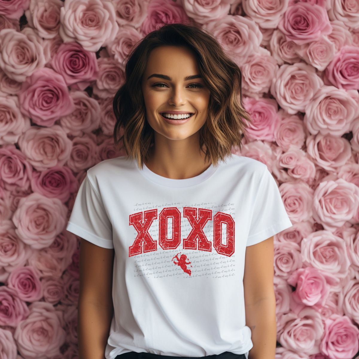 Xoxo Grunge Red 71851 DTF Transfer