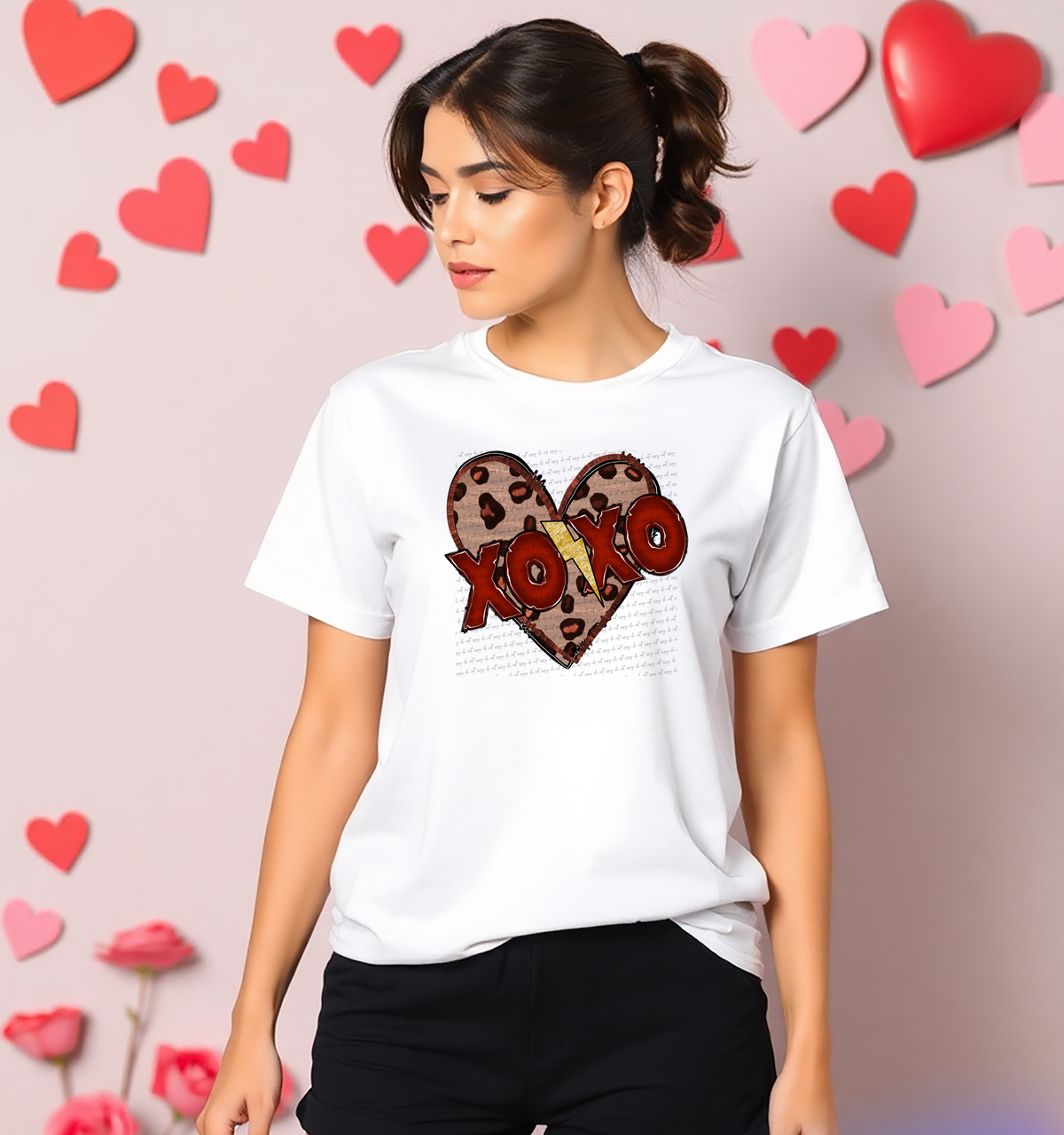 Xoxo Leopard Heart 71556 DTF Transfer