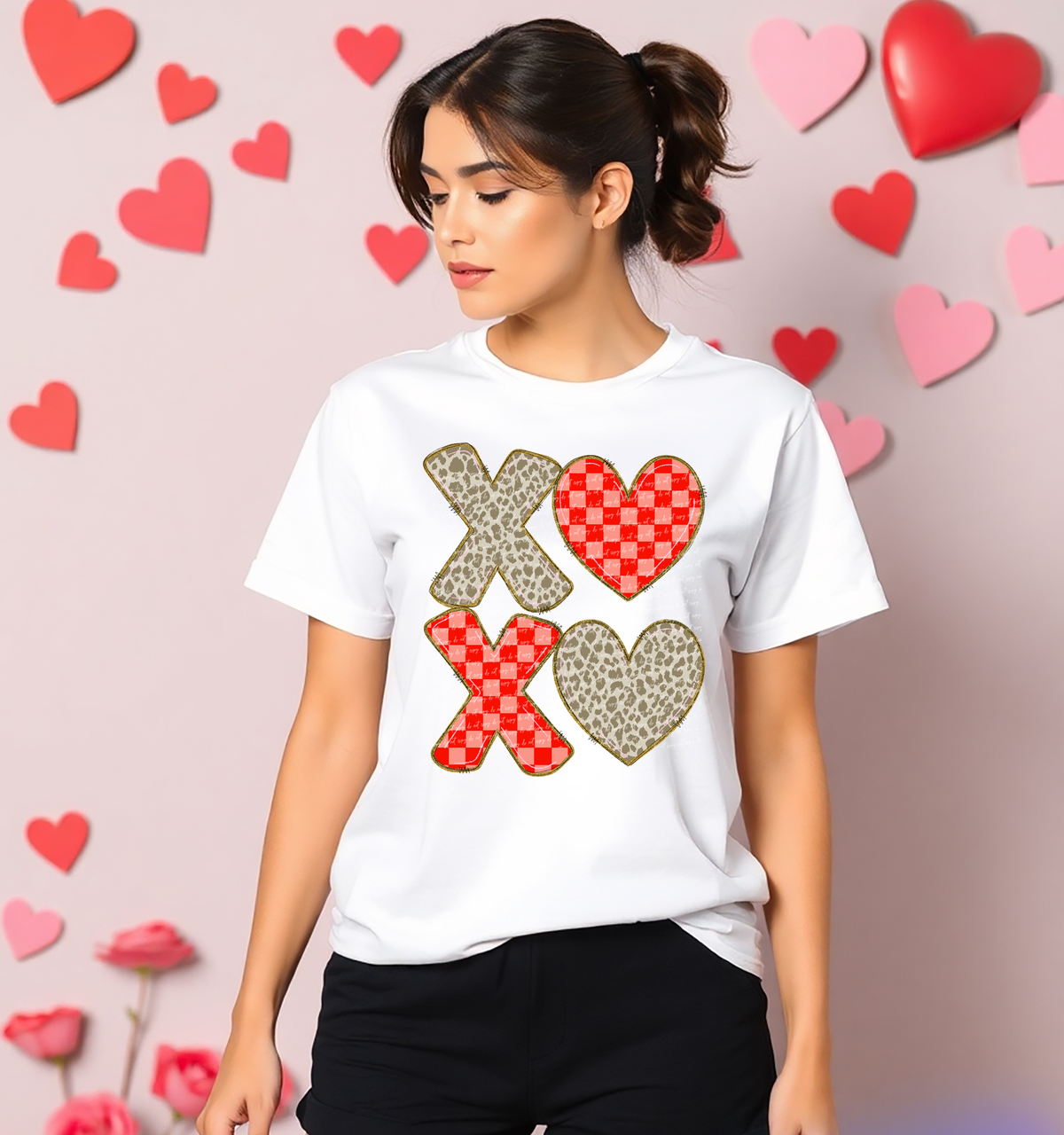 Xoxo Leopard Red Checker 81848 DTF Transfer