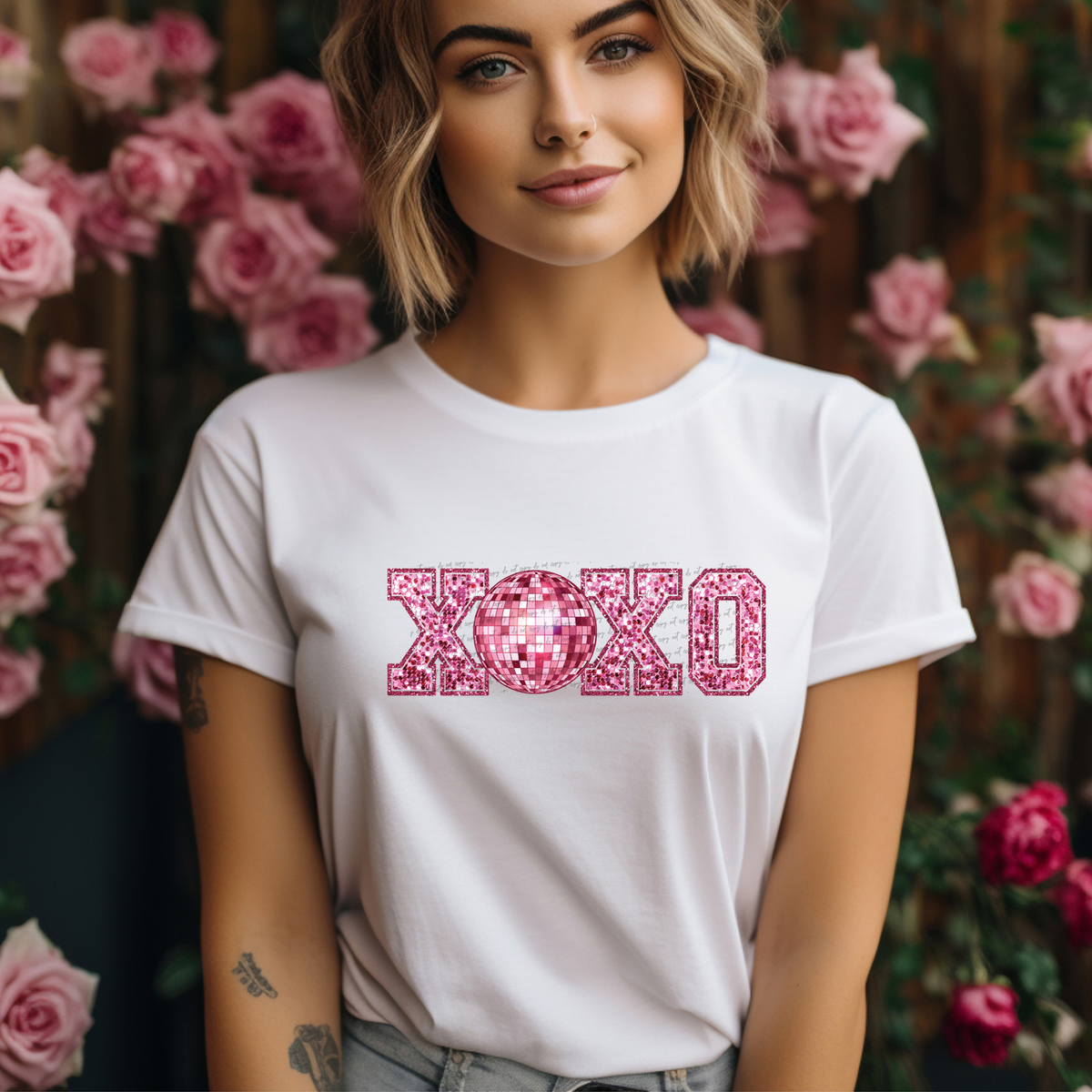 Xoxo Sequins And Disco Balls 71854 DTF Transfer