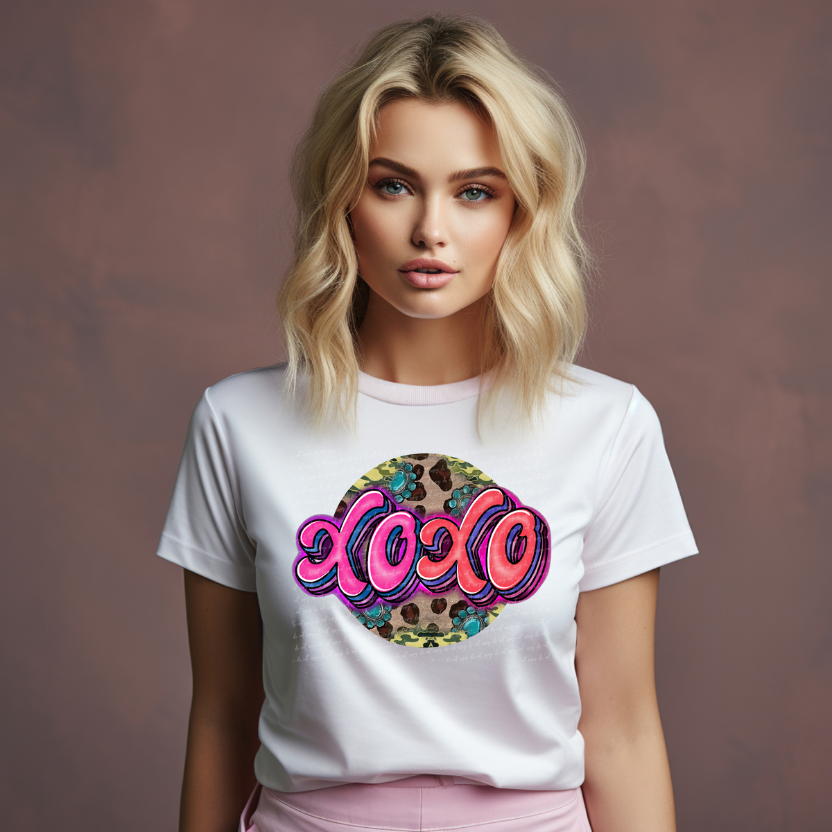 Xoxo Turquoise Gem 71562 DTF Transfer