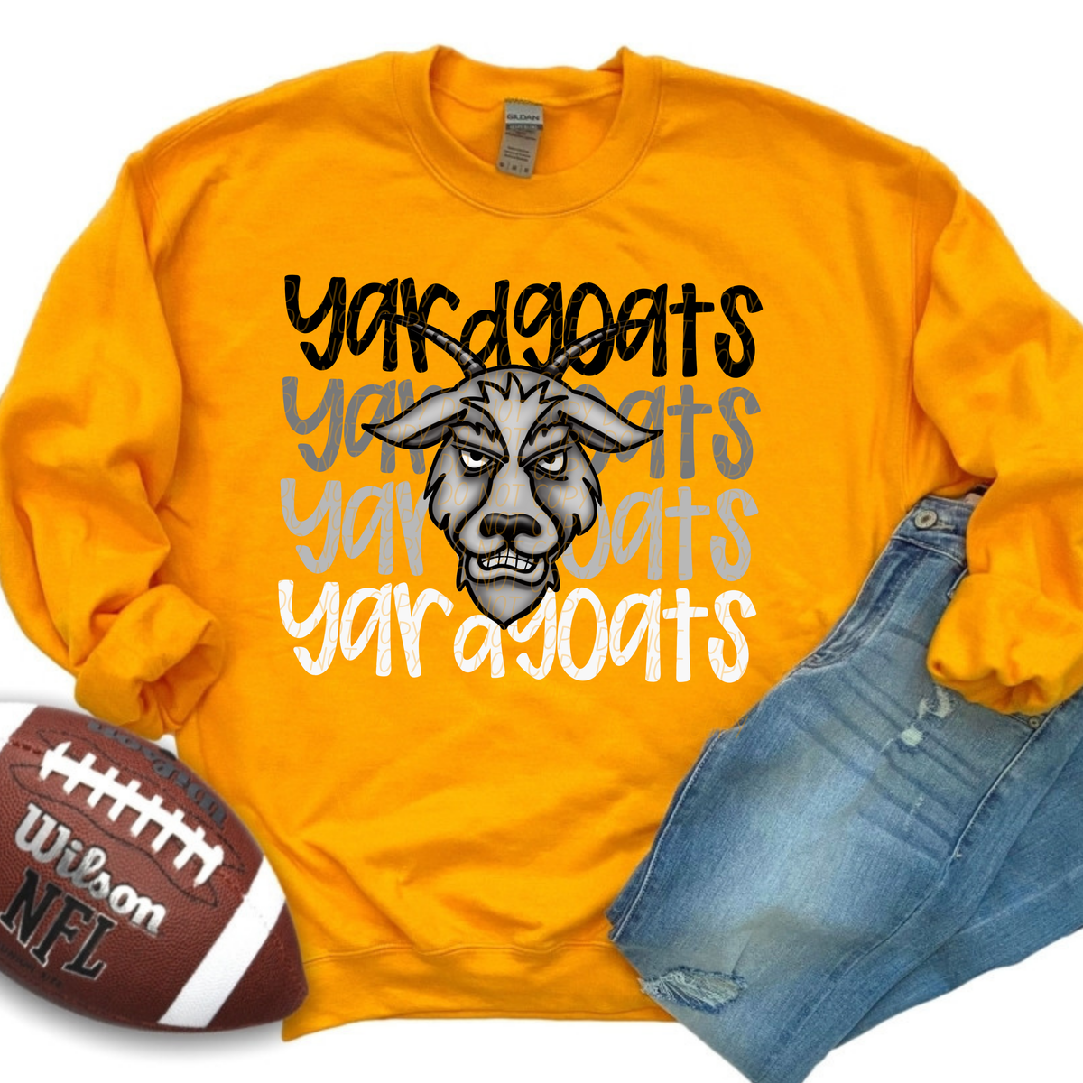 Yardgoats Grey Word Stacked (CITY) 57481 DTF transfer