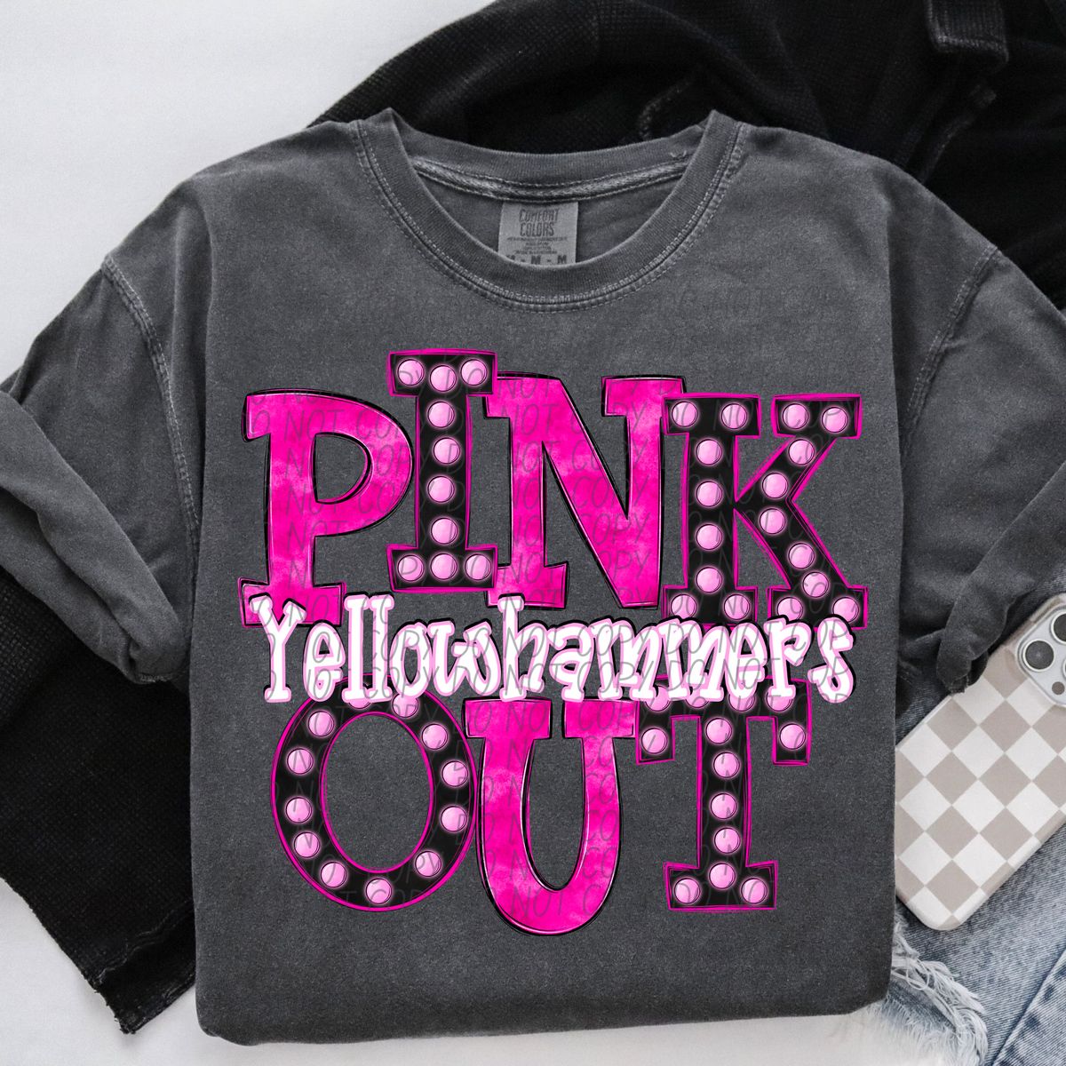 Yellowhammers Pink Out Marquee (City) 113061 DTF transfer
