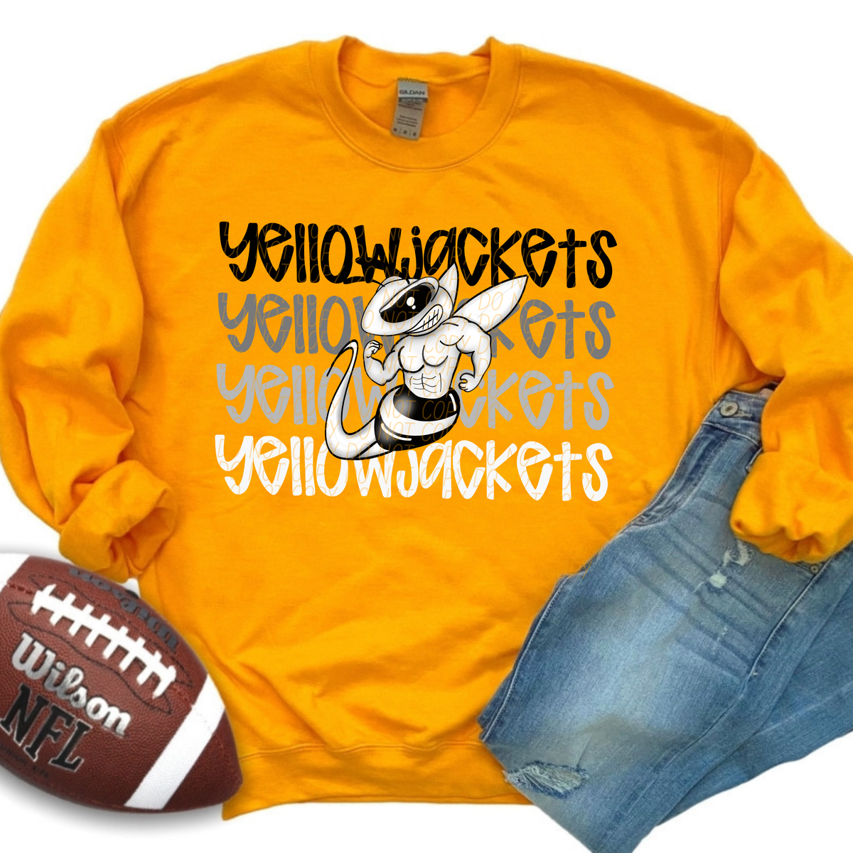 Yellowjackets Word Stacked (CITY) 57483 DTF transfer