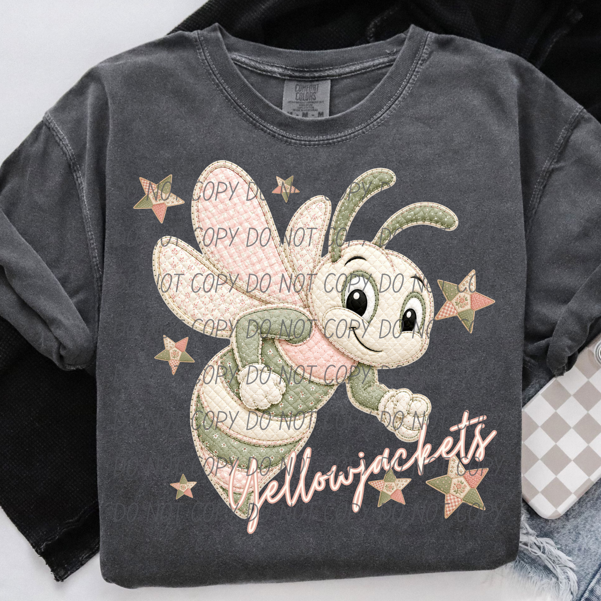 Yellow jackets meemaw mascot (City) DTF Transfer