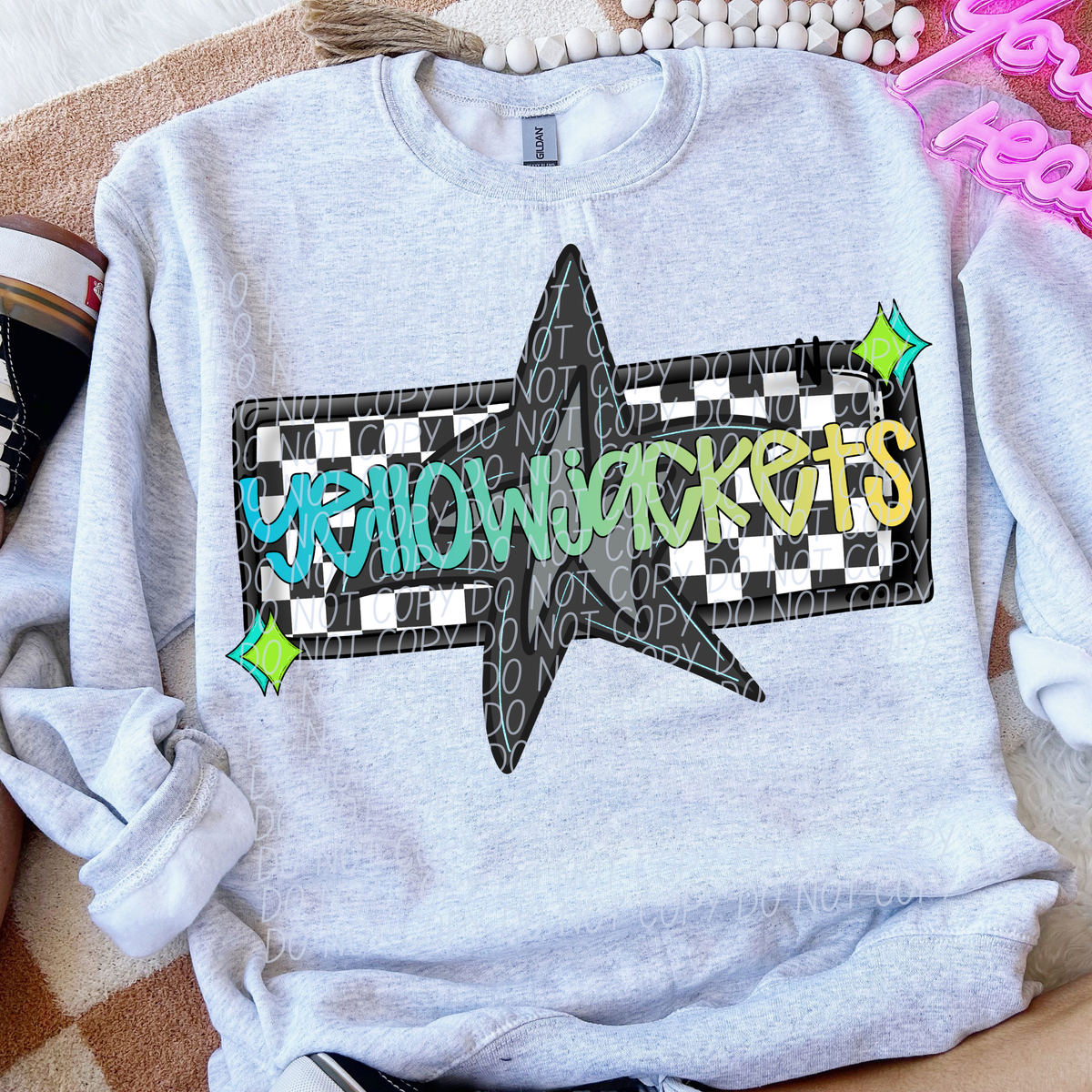 Yellowjackets Skater Boy Mascot (City) DTF transfer