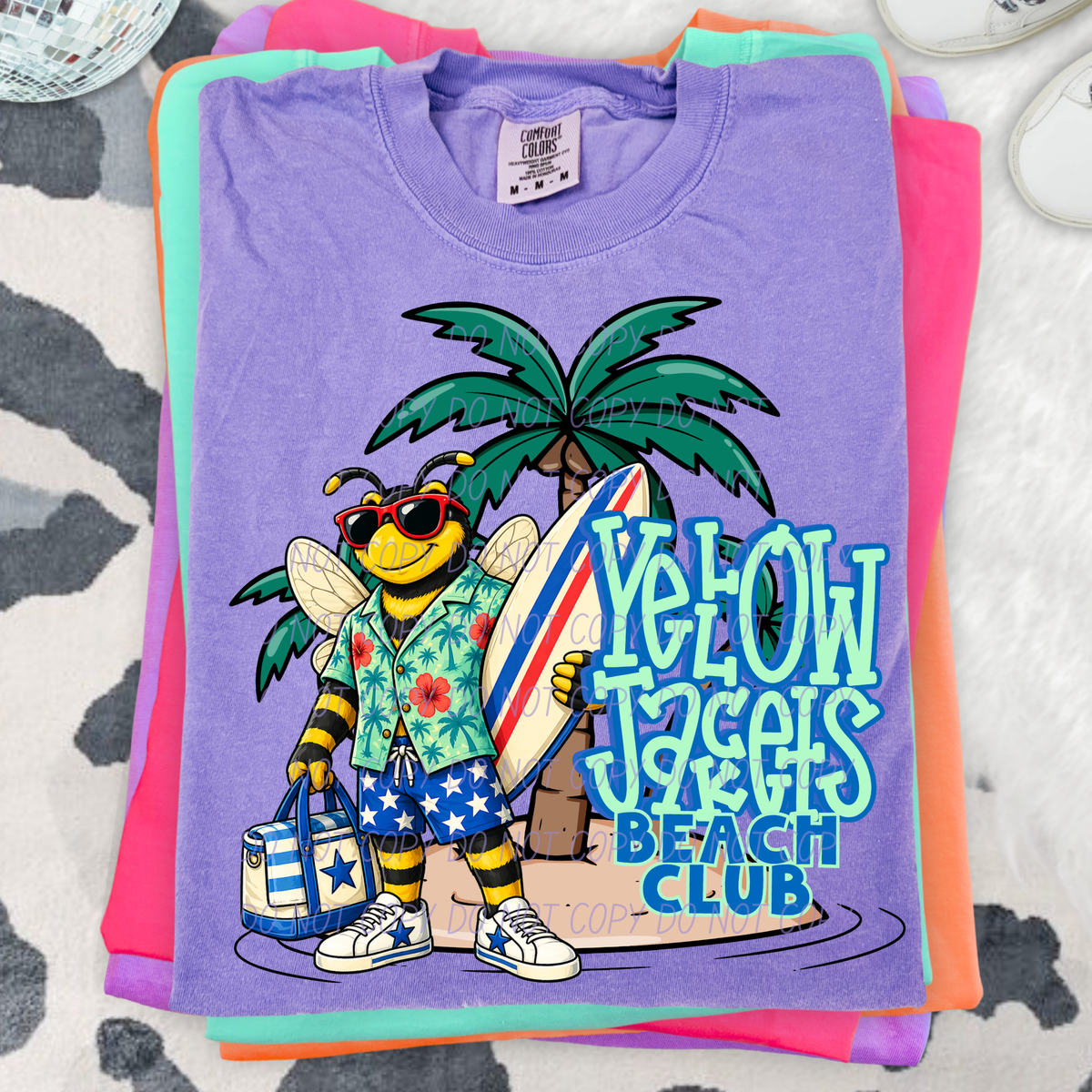 yellow jackets beach club (city) DTF transfer