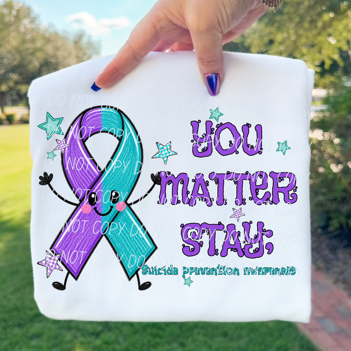 You matter-Stay; happy ribbon (CITY) DTF Transfer