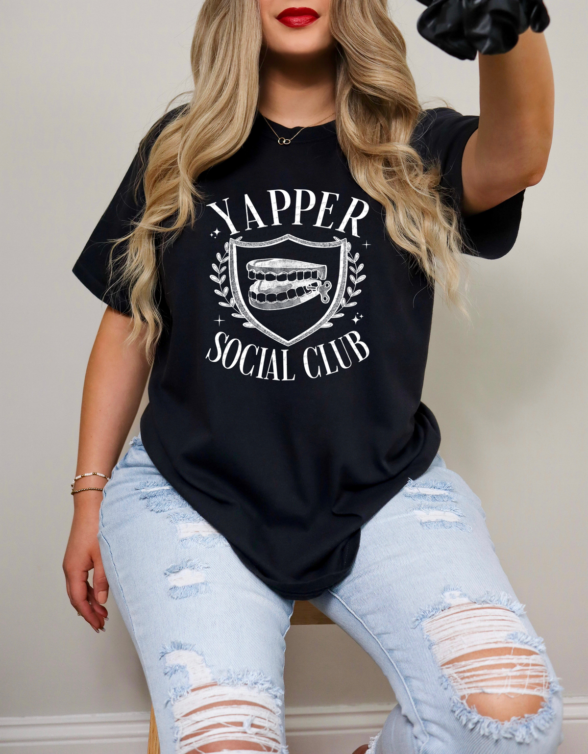 Yapper Social Club White 86749 DTF Transfer