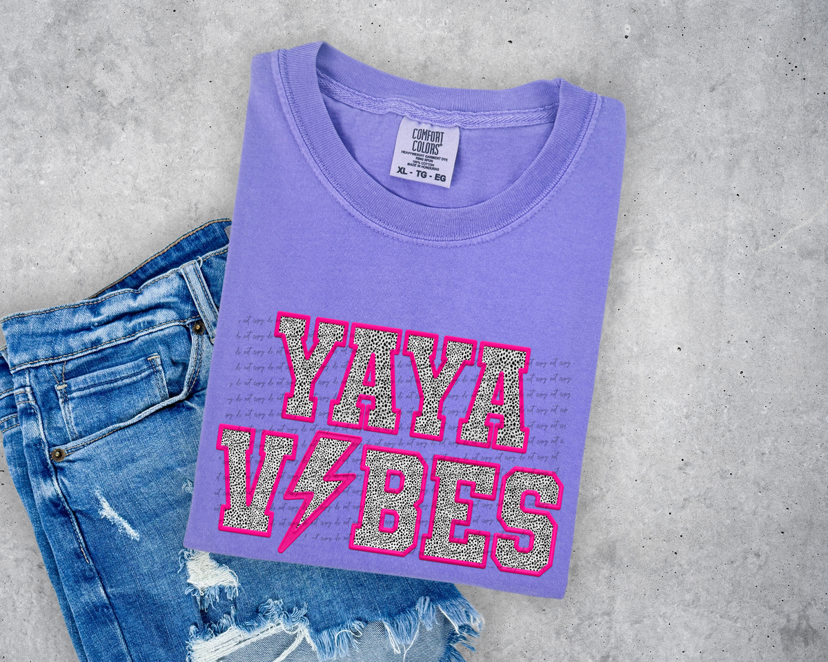 Yaya Vibes Faux Embroider 46790 DTF transfer